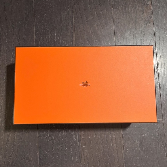 Hermes large size empty box shoe box case decoration storage orange - Picture 5 of 6
